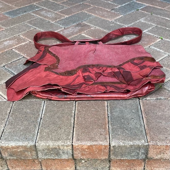 Susan Riedweg vintage mixed media handbag - Picture 7 of 10